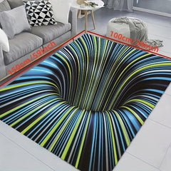 Soft Shaggy Area Rug Non Slip 3D Vision Mat for Living Bedroom Game Room