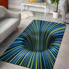 Soft Shaggy Area Rug Non Slip 3D Vision Mat for Living Bedroom Game Room