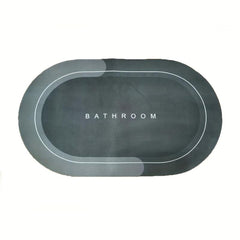 Soft Oval Bath Rug Non Slip Quick Dry Bath Mat