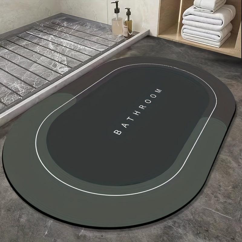 Soft Oval Bath Rug Non Slip Quick Dry Bath Mat