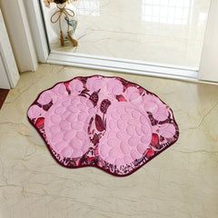 Cobblestone Patterned Bathroom Rug 3D Big Feet Indoor Mat Non slip Mat