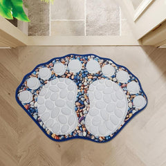 Cobblestone Patterned Bathroom Rug 3D Big Feet Indoor Mat Non slip Mat