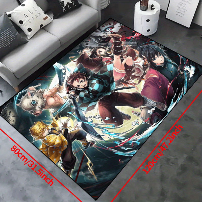 Manga Print Floor Mat Non-slip Resistant Rug