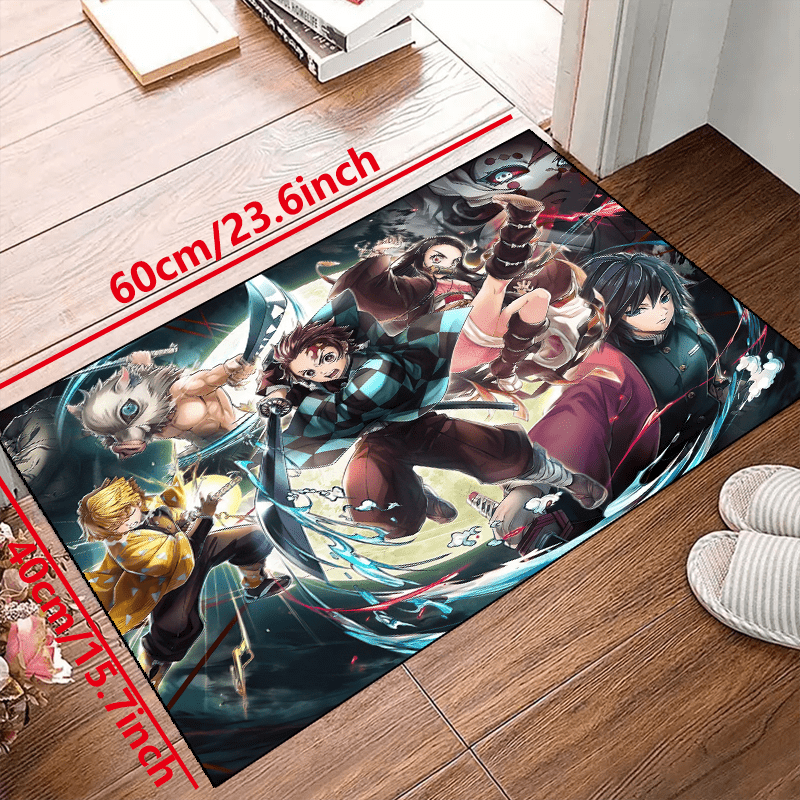Manga Print Floor Mat Non-slip Resistant Rug