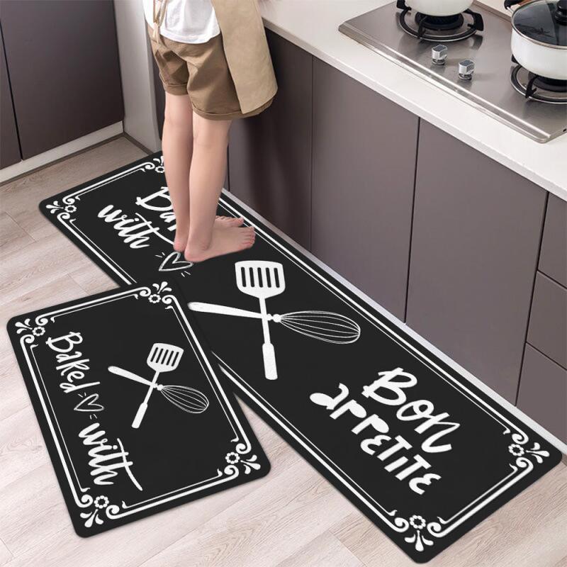 Soft Thickened Kitchen Floor Mat Non slip Waterproof Dirt resistant