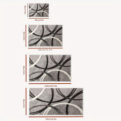 Geometric Patterned Area Rug Soft and Durable Floor Mat for Home Decor