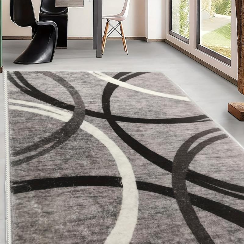 Geometric Patterned Area Rug Soft and Durable Floor Mat for Home Decor