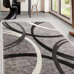 Geometric Patterned Area Rug Soft and Durable Floor Mat for Home Decor