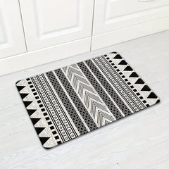 Soft Geometric Printed Area Rug - Modern Non-slip Bedroom Floor Mat