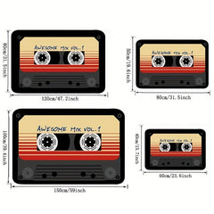 Soft Area Rug Magnetic Tape Print Non Slip Floor Mat
