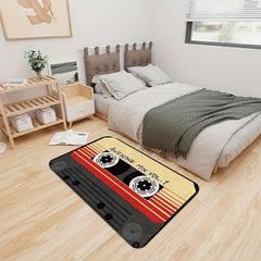 Soft Area Rug Magnetic Tape Print Non Slip Floor Mat