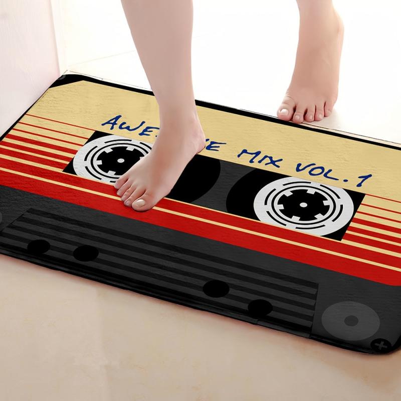 Soft Area Rug Magnetic Tape Print Non Slip Floor Mat