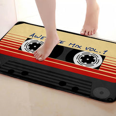 Soft Area Rug Magnetic Tape Print Non Slip Floor Mat