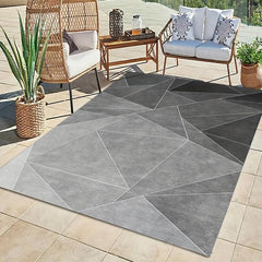 Modern Geometric Velvet Rug - Soft & Non-slip Machine Washable Mat