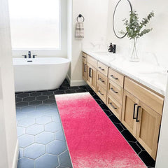 Washable Rug Runners Pink Long Bathroom Runner Rug