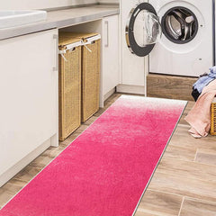Washable Rug Runners Pink Long Bathroom Runner Rug