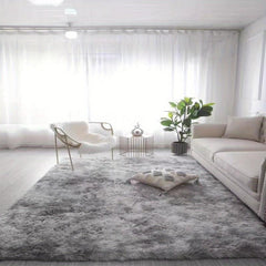 Ultra Soft Shag Area Rug Tie Dyed Fluffy Shag Fur Living Room Carpet