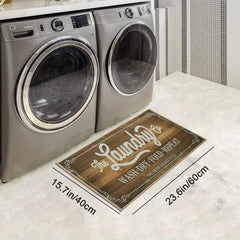 Farmhouse Laundry Room Rug Runner Non Slip Absorbent Mudroom Kitchen Mat