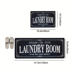 Farmhouse Laundry Room Rug Runner Non Slip Absorbent Mudroom Kitchen Mat