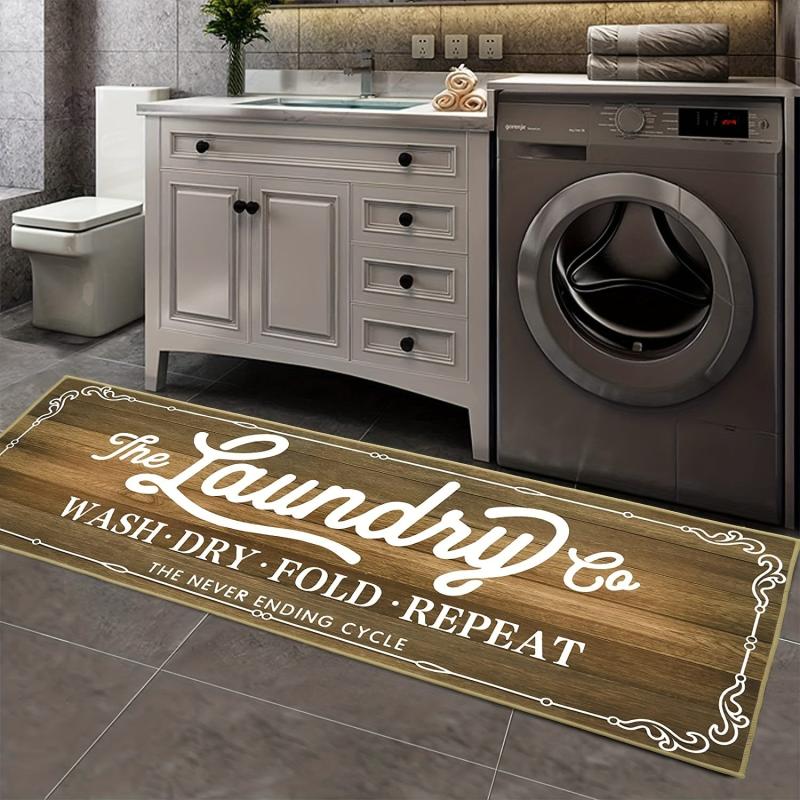 Farmhouse Laundry Room Rug Runner Non Slip Absorbent Mudroom Kitchen Mat