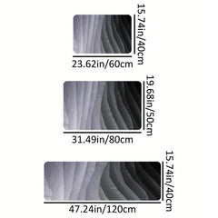 Modern Polyester Kitchen Mat w/ Irregular Stripes for Home Decor