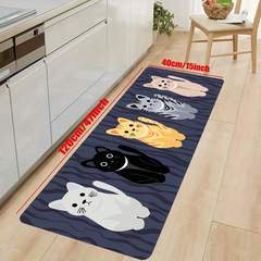 Soft Kitchen Rug Cat Anti Fatigue Non Slip Waterproof Set Runner Bedside