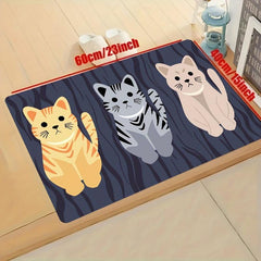 Soft Kitchen Rug Cat Anti Fatigue Non Slip Waterproof Set Runner Bedside