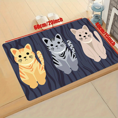 Soft Kitchen Rug Cat Anti Fatigue Non Slip Waterproof Set Runner Bedside