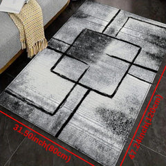 Modern Geometric Pattern Carpet Non Slip TPR Backing Machine Washable