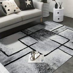 Modern Geometric Pattern Carpet Non Slip TPR Backing Machine Washable