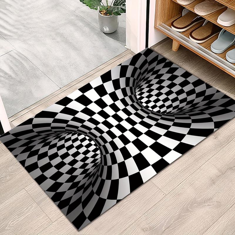 3D Illusion Carpet Door Mat Abstract Geometric Optical Doormat