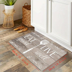 Wood Grain Rug Kitchen Bedroom Entrance Doormat Anti Slip Living Room