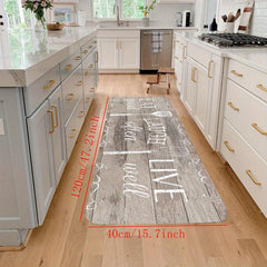 Wood Grain Rug Kitchen Bedroom Entrance Doormat Anti Slip Living Room