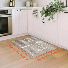 Wood Grain Rug Kitchen Bedroom Entrance Doormat Anti Slip Living Room