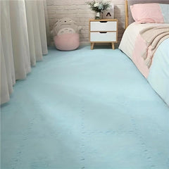 10pcs Soft Fluffy Foam Mat Anti Slip Puzzle Floor Mats For Play Safety