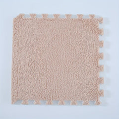 10pcs Soft Fluffy Foam Mat Anti Slip Puzzle Floor Mats For Play Safety