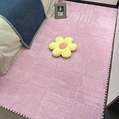 10pcs Soft Fluffy Foam Mat Anti Slip Puzzle Floor Mats For Play Safety