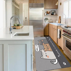 Cat Kitchen Floor Mat Non Slip Absorbent Living Room Bedroom Rug