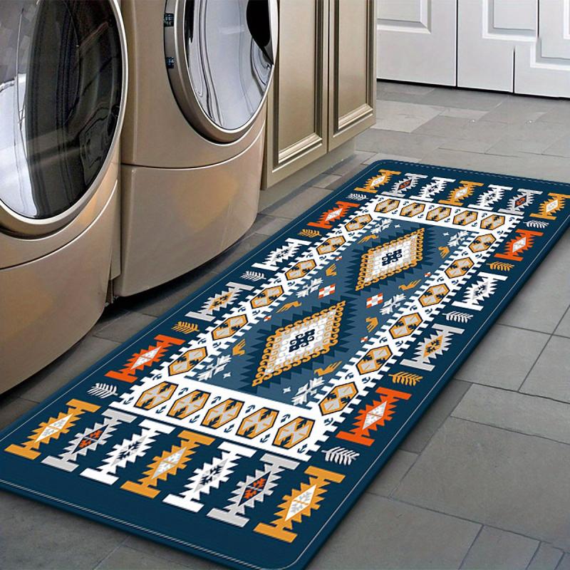 Soft Moroccan Kitchen Rugs Navy Mediterranean Carpet Runner Rugs
