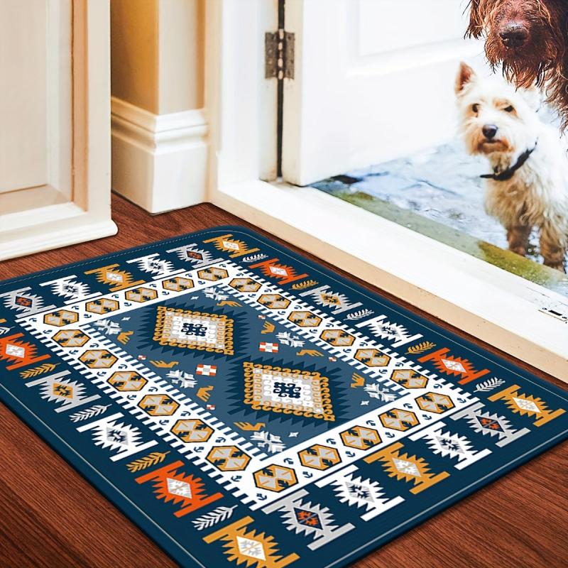 Soft Moroccan Kitchen Rugs Navy Mediterranean Carpet Runner Rugs