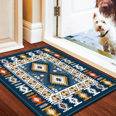 Soft Moroccan Kitchen Rugs Navy Mediterranean Carpet Runner Rugs