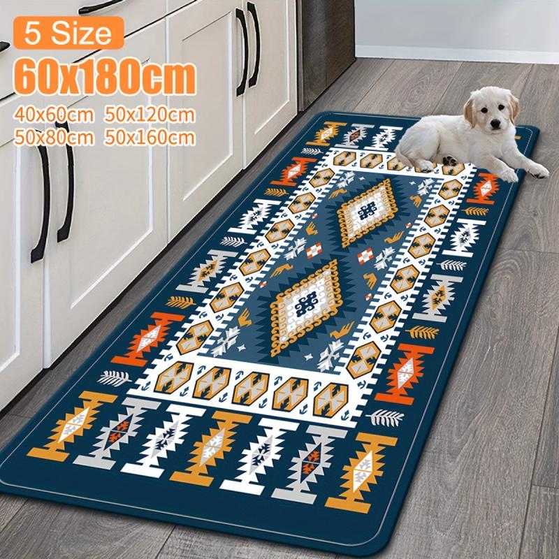 Soft Moroccan Kitchen Rugs Navy Mediterranean Carpet Runner Rugs