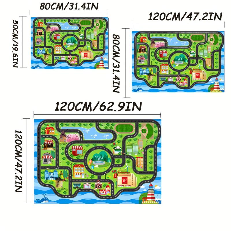 Traffic Route Play Mat Road Map Carpet Living Room Sofa Floor Mats