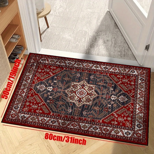 Vintage Boho Area Rug Non-Slip Stain Resistant Persian Carpet