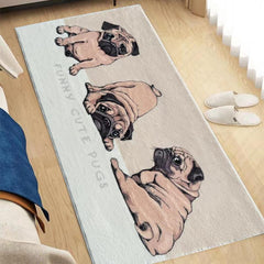 Dog Area Rug Cartoon Animal Door Mat Floor Mat Bedroom Rug Home Decor