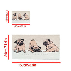 Dog Area Rug Cartoon Animal Door Mat Floor Mat Bedroom Rug Home Decor