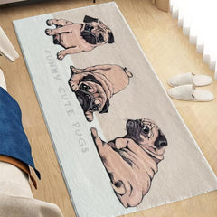 Dog Area Rug Cartoon Animal Door Mat Floor Mat Bedroom Rug Home Decor
