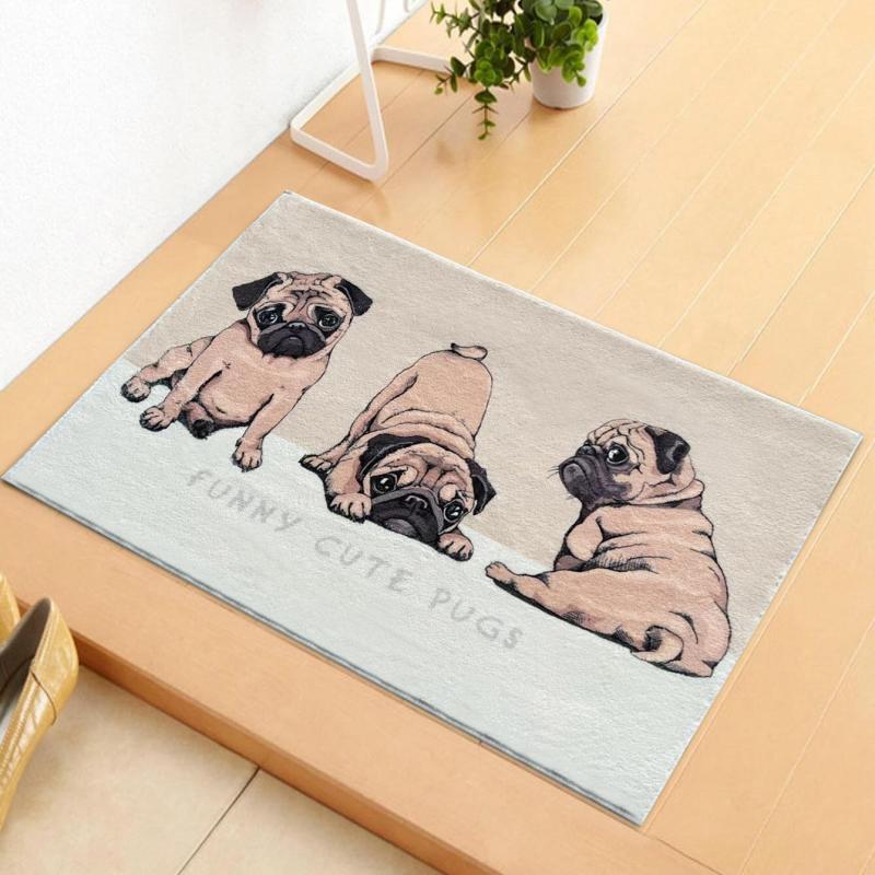 Dog Area Rug Cartoon Animal Door Mat Floor Mat Bedroom Rug Home Decor
