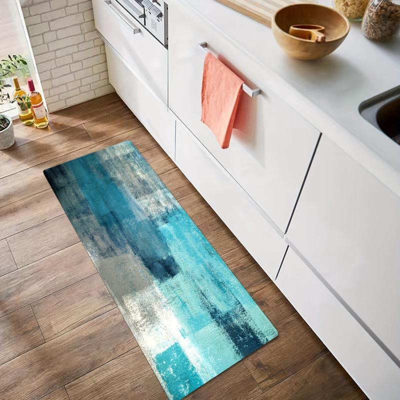 Soft Thickened Kitchen Mat Non-slip Abstract Floor Mat Waterproof Runner Rug