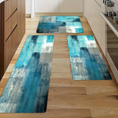 Soft Thickened Kitchen Mat Non-slip Abstract Floor Mat Waterproof Runner Rug